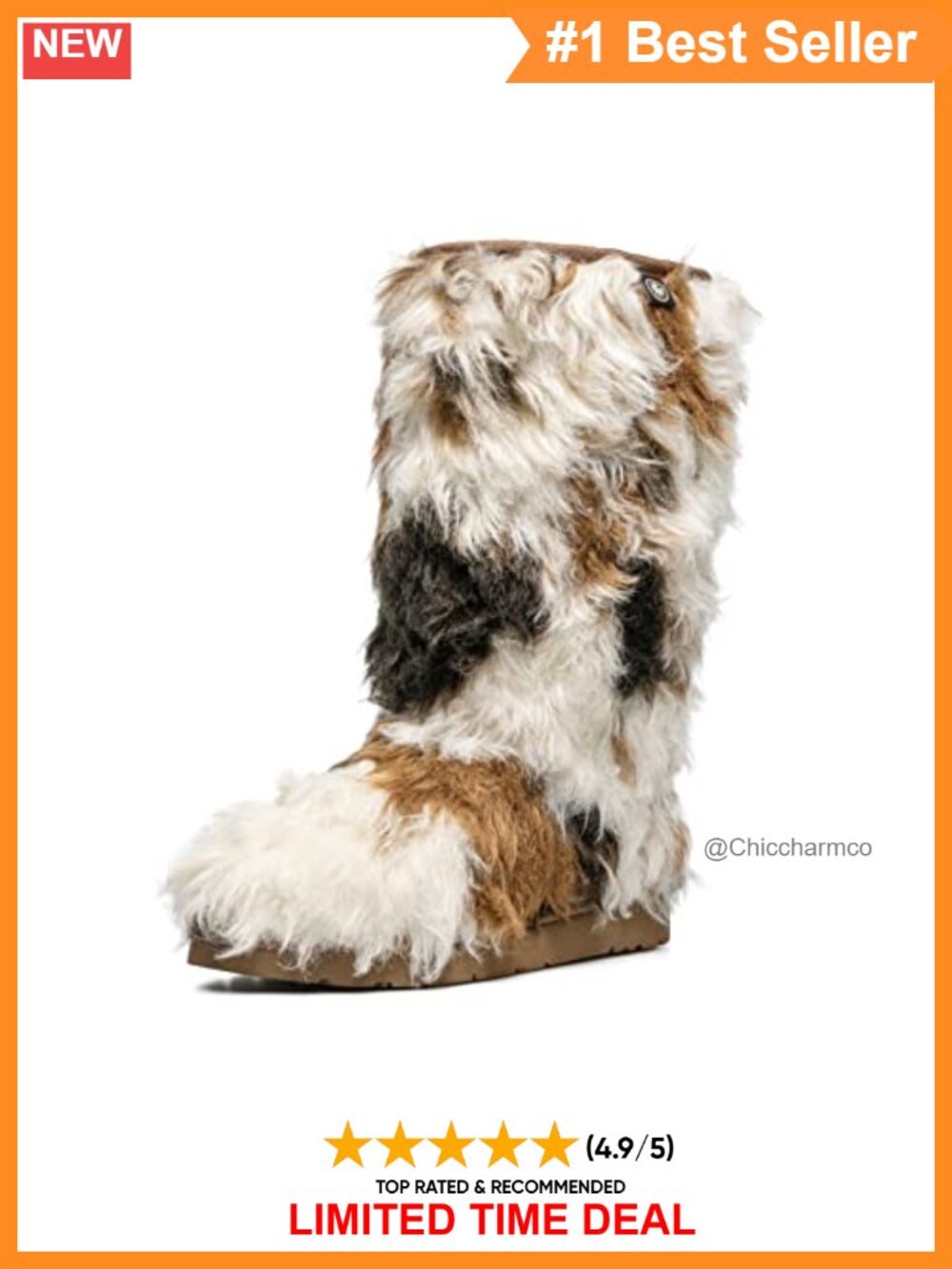 Faux Furry Fluffy Short Snow Boot Wool Lined Winter Ankle Bootie
